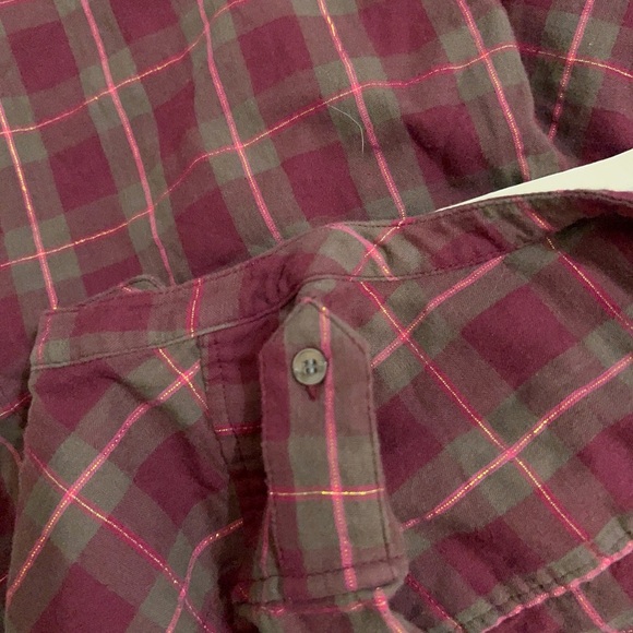 NWT- Two by Vince Camuto Plaid Long Sleeve Button-Up Shirt Dress - Picture 9 of 10